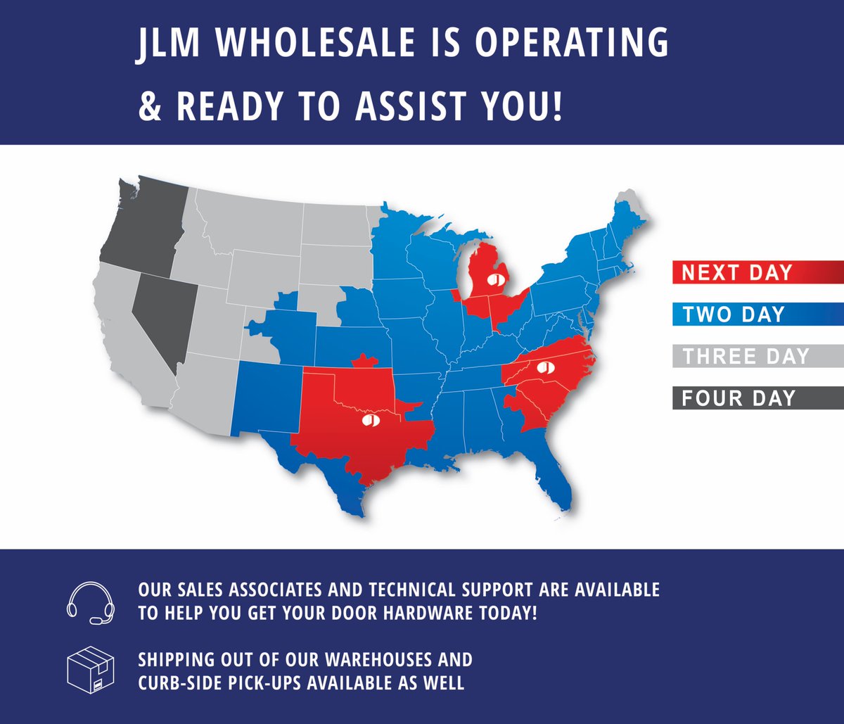 JLM_Wholesale's tweet photo. Contact us today! Curb-side pick-up available, text 423-JLM-HELP or 704-509-2940. 
#doorhardware #jlmwholesale #securitydoorhardware #securityindustry #glassindustry https://t.co/626DSyb8L8