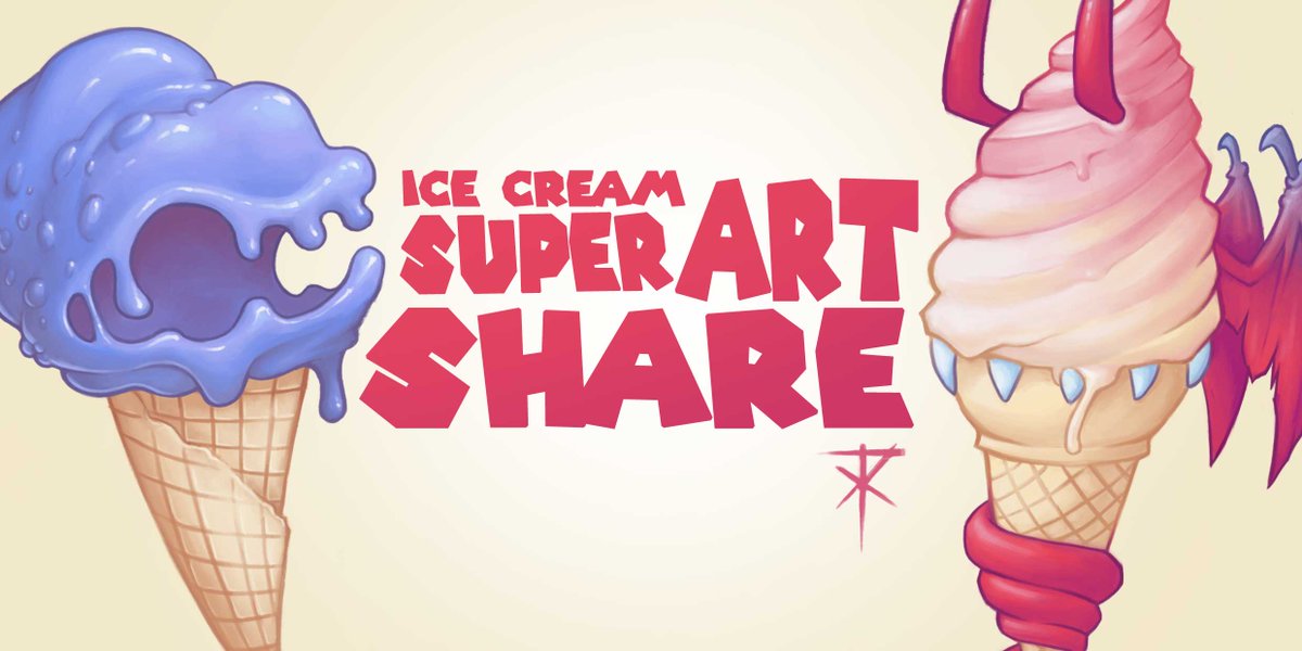 Let’s do an Ice Cream Super Art Share!Post your art and links below!Like, retweet and interact with others!COMMENT ON AT LEAST 5 OTHER ARTISTS WORK! Maybe tag another artist or two!Be kind and support eachother! #artshare  #artistsupport