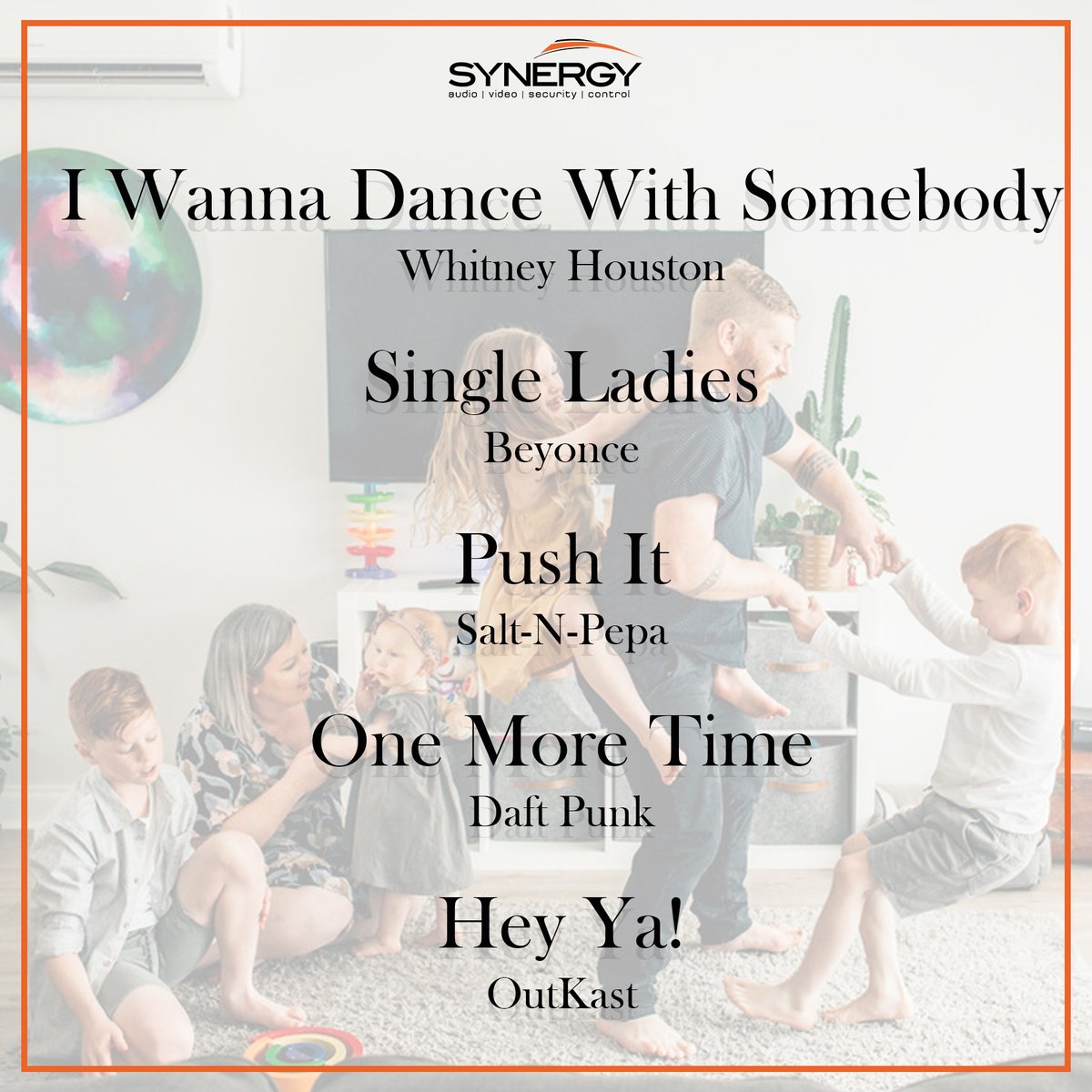 MySynergyFL's tweet photo. Want to shake it up this afternoon? Grab the family for a mini-dance party! Here are some songs we recommend! If you need some great speakers to listen on, ask us about @klipschaudio speakers for your home! 877-664-0770
#klipsch #homeaudio #danceparty #activitiesforkids https://t.co/RNEoRtJ1xY