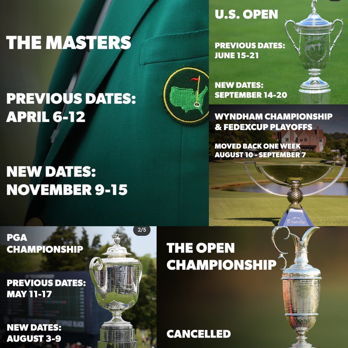 EGFuaegolf's tweet photo. “Major” Updates 
@RandA @USGA @PGATOUR @EuropeanTour https://t.co/79JR2lnERW