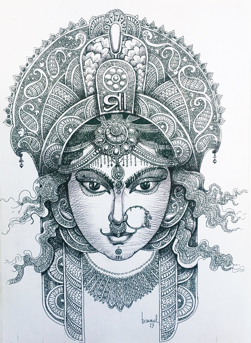 PramodpandaVk's tweet photo. #Antiquity_of_Durga_Mahisamardini
#Thread
Part-1
There is mention of #Durga in Rig Veda (1.189.2 & 1.99.1 etc.) as दुर्गाणि although it did not mention direct of a deity.
She is described as Aranyani, as the presiding deity of an unexplorable region and saviour from crisis. https://t.co/xuxAk7A1Dw