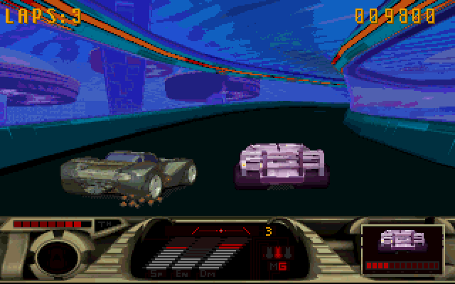 57. Mega RaceJuego de carreras/acción/shooter con gráficos 3D pre-renderizados, ambientado en un mundo cyberpunk futurista, mítico por esos vídeos introductorios de la Virtual World Broadcast Television.Me costó mucho echarlo a andar en mi x486 con 50Mhz :P