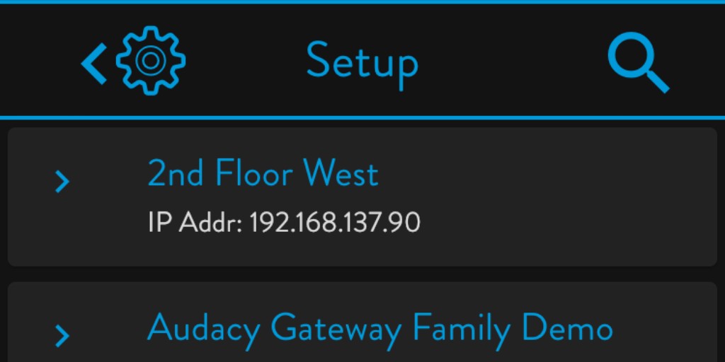 Search for the Spaces and Setup menus is now available in the latest version of the Audacy Wireless Controls Android and iOS apps! Update your app today to utilize this latest functionality. #lightingcontrol #audacywireless #wirelesslighting