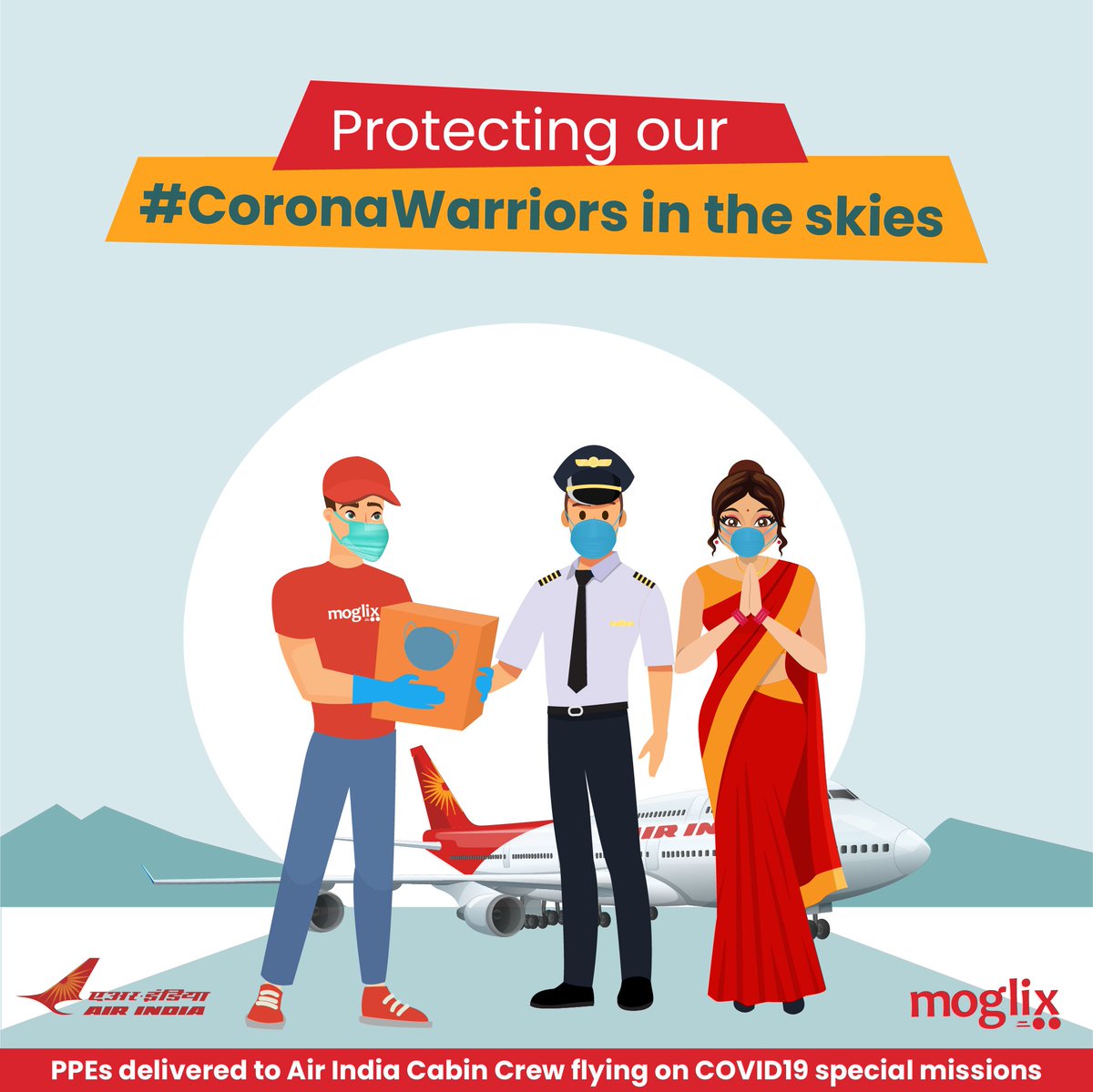 ragarg's tweet photo. Moglix + @airindiain #FightAgainstCoronavirus . @subratamitra @singh_sequoia @tejeshwi_sharma @shaileshrao @neerajarora https://t.co/aBWiqjEym4