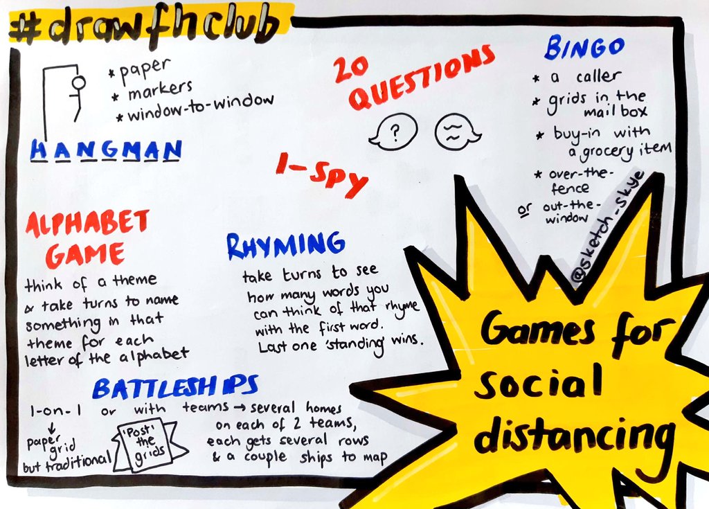 sketch_skye's tweet photo. #DrawFHClub week 3 - some ideas for games to play with your neighbours during #COVID19 #lockdown. Thanks @GraphicChange for getting me drawing every week! https://t.co/OVVDqzoAuz