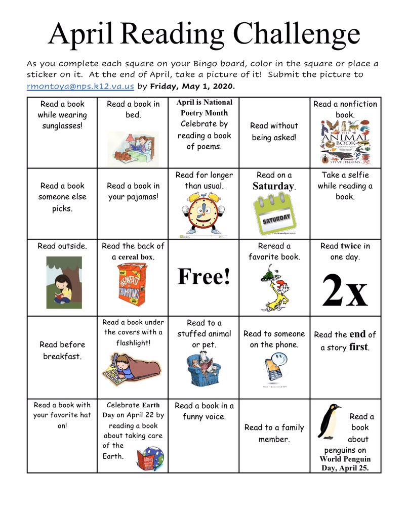 Today a reader, tomorrow a leader! Help us prepare our future leaders by ensuring they read for at least 15 minutes every day! Participating in our April Reading Challenge offers exciting ways to encourage daily reading. #WeLoveOurPBYoungins  <a href="/NPSLiteracy/">NPSLiteracy</a> @Cluster2ES