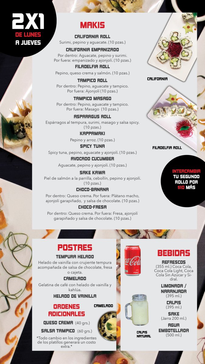 Kabuki Sushi Conoce Nuestro Menu