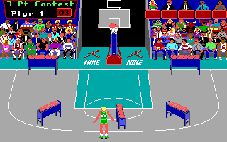 61. Jordan vs Bird: One on OneDe la época del Commodore 64 (1988), tuvo también una versión super colorida en la Mega Drive.Era interesante porque tenía su concurso de mates con M. Jordan, su concurso de triples con L. Bird y luego un 1on1