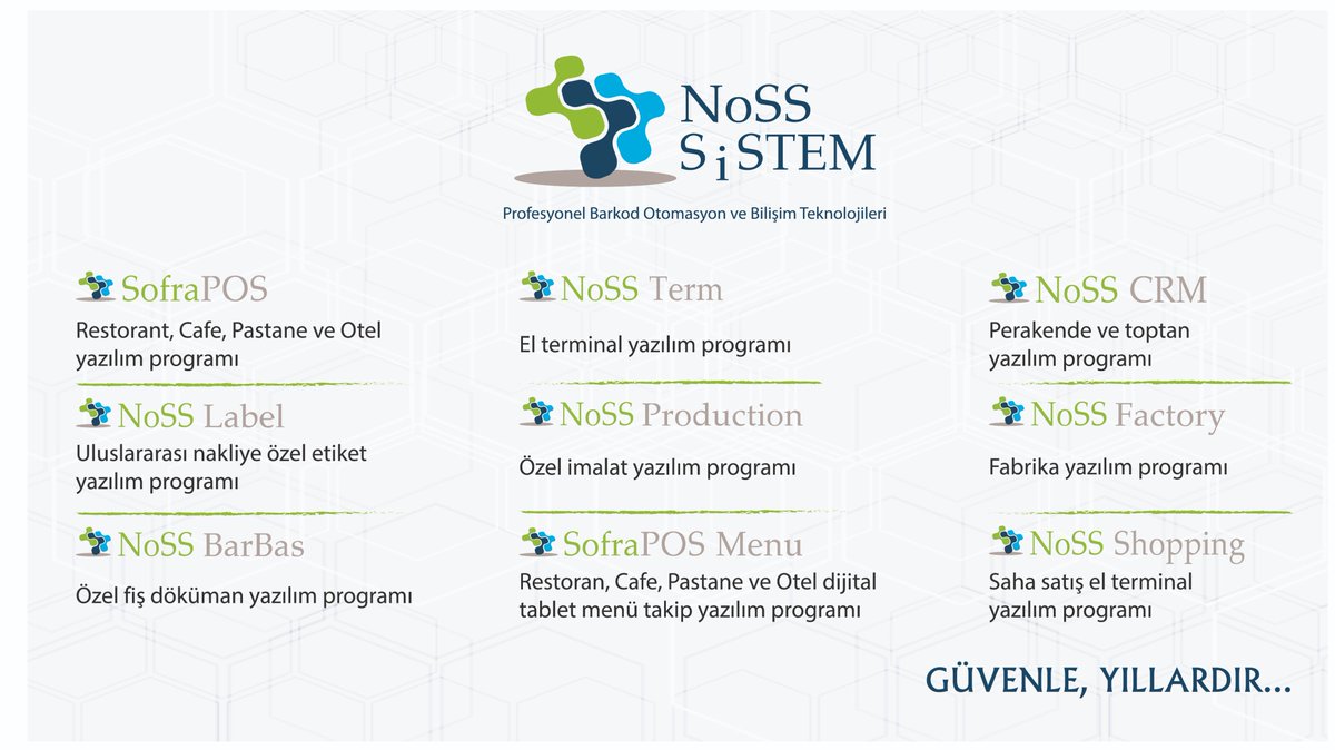 NoSSSiSTEM's tweet photo. NoSS SiSTEM Yazılım Programları. Firmamızın şirketler için barkod otomasyon sistemi sektörlerine özel olarak yazmış olduğu yazılım programları. 2013 yılında 1 adet ile başlayıp, 2020 yılında 9 adet yazılım programı olmuştur. Güvenle, Yıllardır çalışmaya devam. #yazılım #Tbt https://t.co/fyofjzeLOW