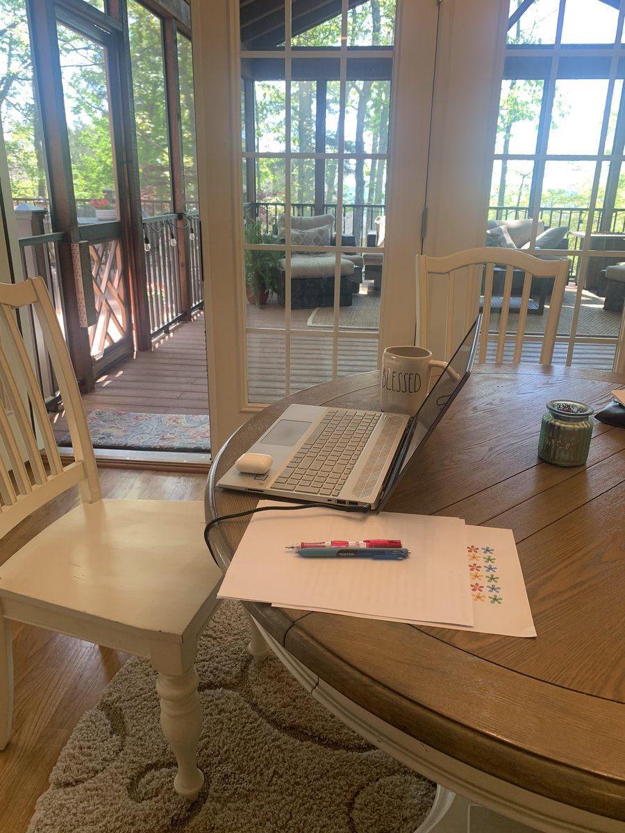 WkcespedesWendy's tweet photo. First day back to my classroom is looking a bit different this morning! E-learning here we go! #shelbyfirstdayback https://t.co/qoqzFhdujp