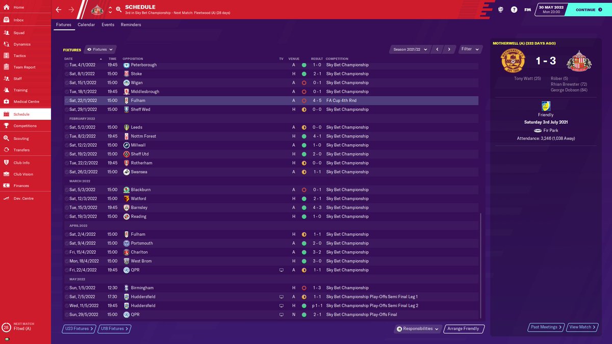 Crumbled again in the latter stages for automatic, I was two points clear after beating West Brom with two games left. Final ended up being very comfortable, Patrick Roberts was unplayable.