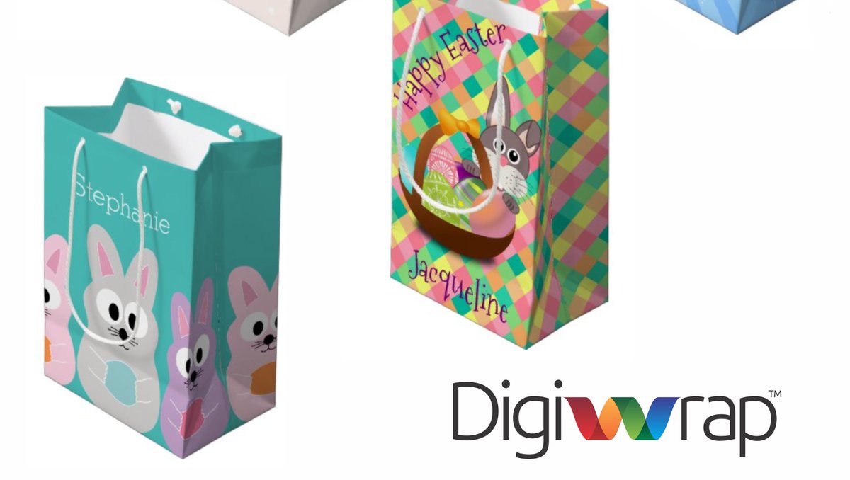 DigiWrap bags make the perfect #Easter #baskets 🛍️They can be personalized, are a great size for treats, and are easy to store for next year! #giftbags #digiwrapit    Order your custom digi bags here <a href="/Zazzle/">Zazzle Inc.</a>  
zazzle.com/s/gift+bags+ea…