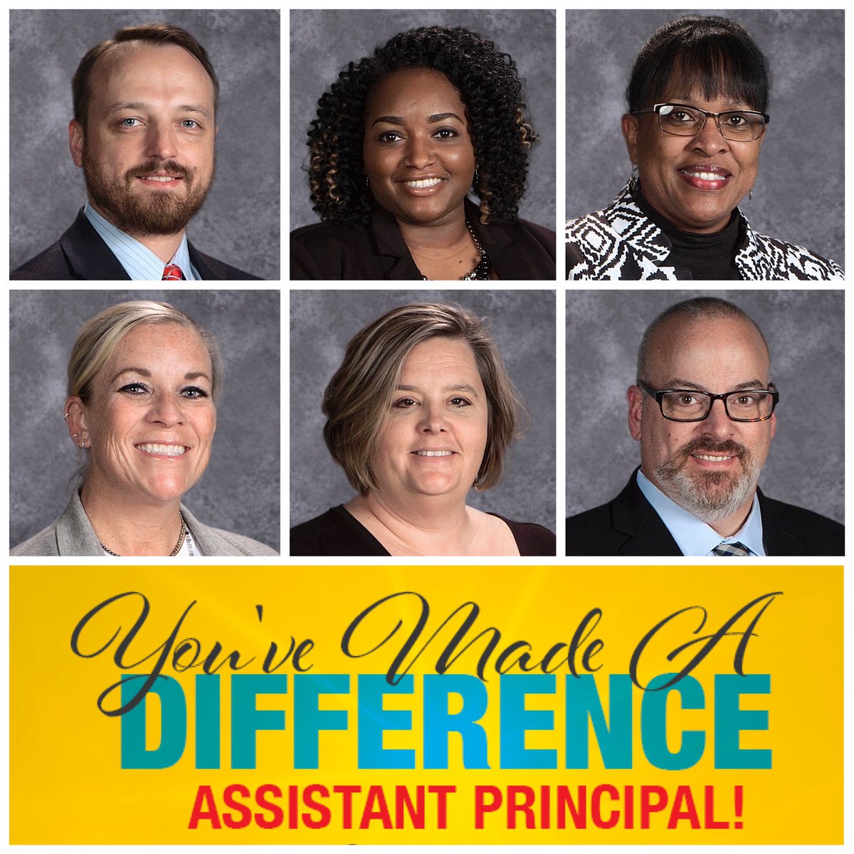 DrRomCrespo's tweet photo. National Assistant Principals Week! We celebrate Mrs. Jolley, Dr. Gusyakov, Mr. Johnson, Mrs. Heath, Ms. Jackson, and Ms. McCray. Each of you are such an important asset to NHS, and we appreciate all you do. #APWeek19 @NacogdochesHS #ReturnOfTheNac #DragonNation #Gr8X2BaDRAGON https://t.co/szqxLagM2N