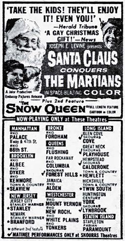 5) And this all-time children's classic was playing that holiday season... (New York Daily News, December 22, 1964)