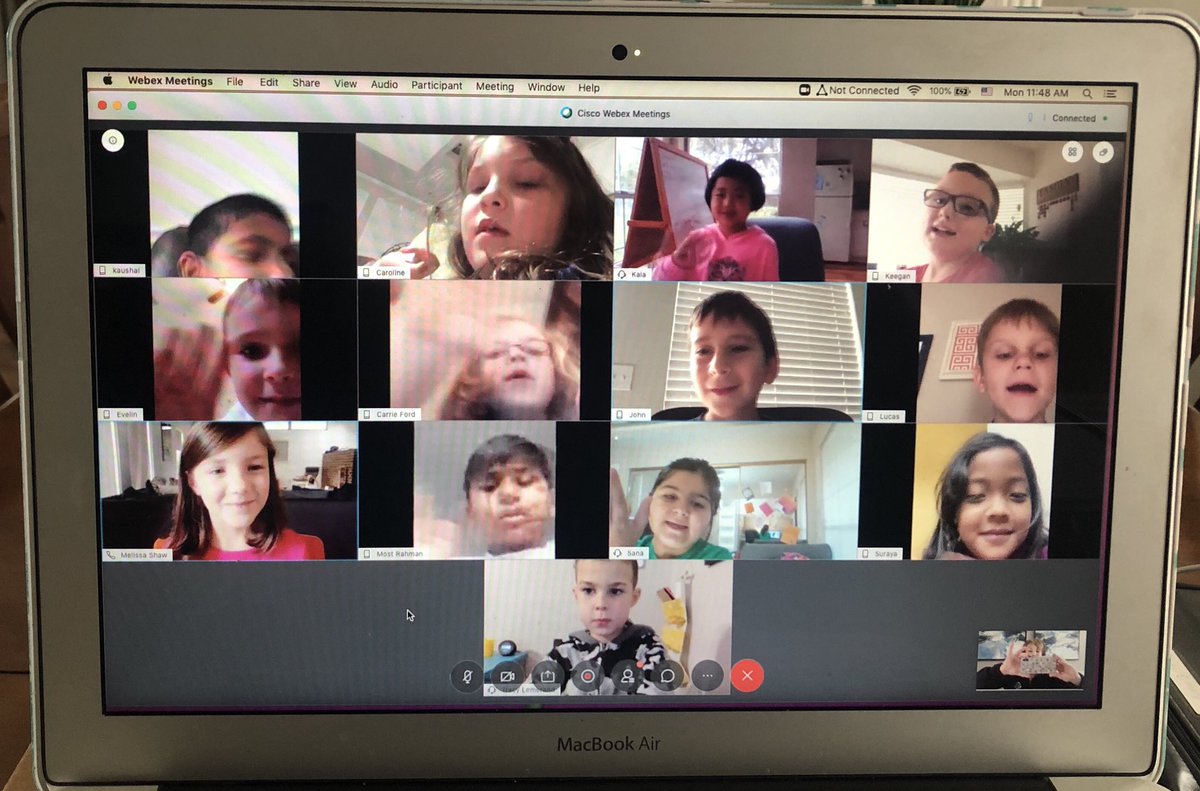 ⁦<a href="/BearCreekElem/">Bear Creek</a>⁩ #teambce #wearegcisd @kdgelles Fun Times on Webex Circle Up!!! So exciting to tell everyone hello!!💗💗