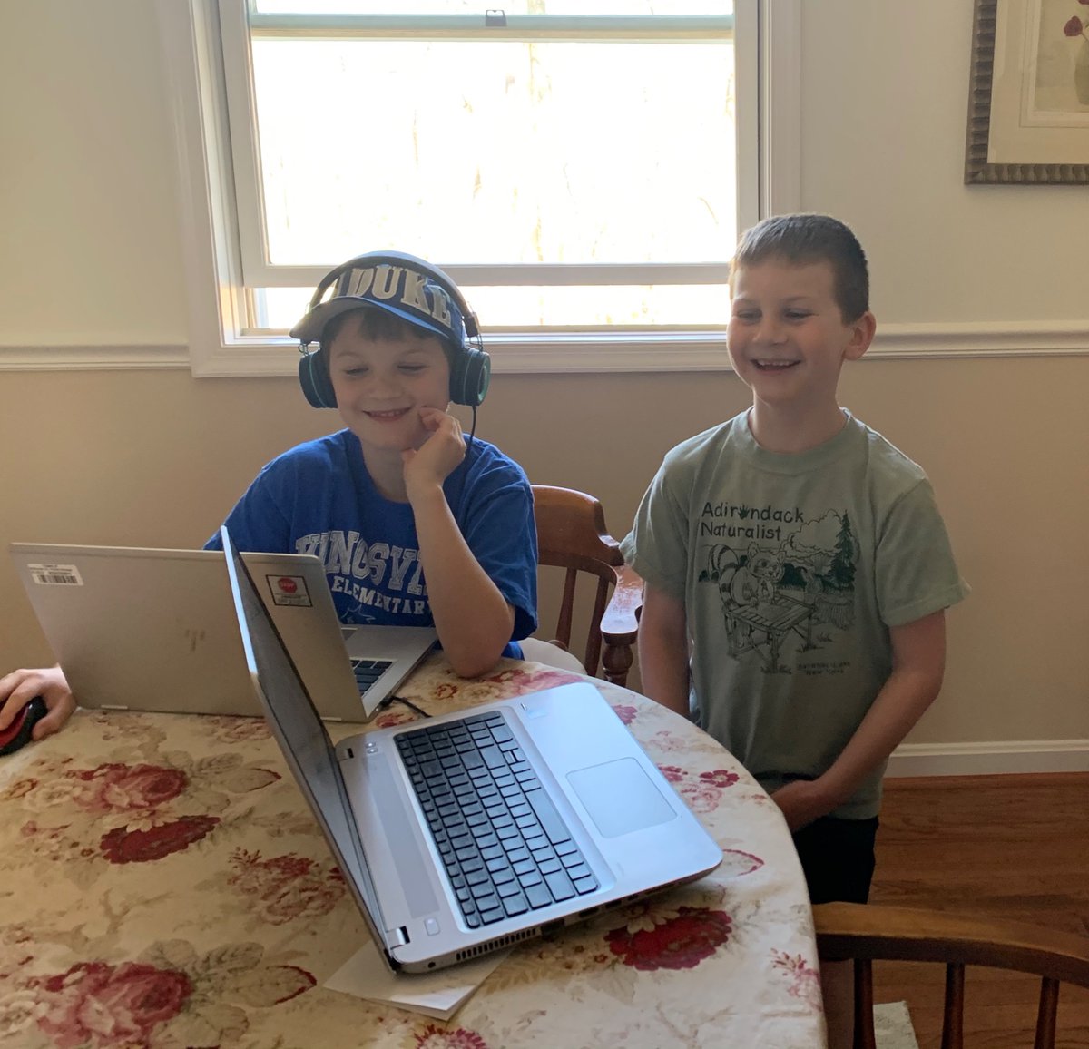 HeatherRadebau2's tweet photo. First “official” day of virtual learning!  We can’t wait to meet up with our students, teachers, and friends!  @VillaCrestaElem @jenyrohr @heather_lundy https://t.co/7mAbx5FCFq