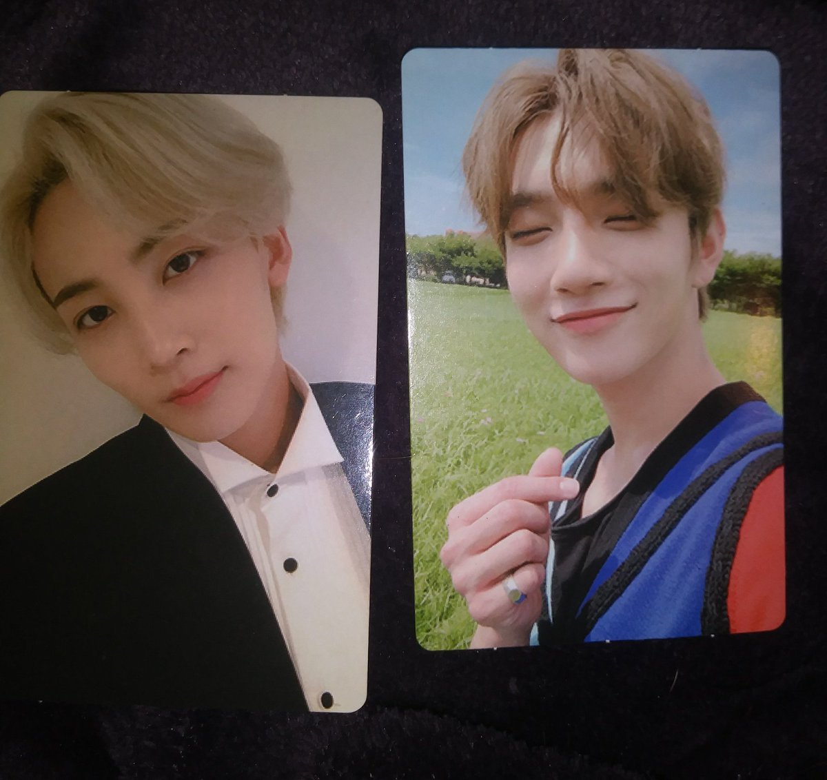 wizkwan's tweet photo. WTT svt pc

have :  jeonghan (truth ver) and joshua (hope ver)
want : any unmarked seungkwan in the second picture

usa only 🥺 https://t.co/nSF5epiS4e