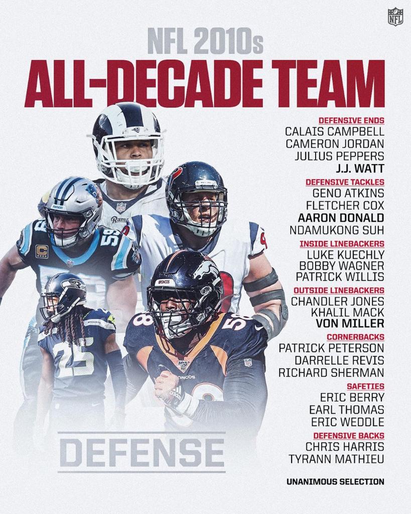 SportsCenter's tweet photo. The NFL's All-Decade teams of the 2010s 🤩 

(via @NFL) https://t.co/TkMPpQEBLP