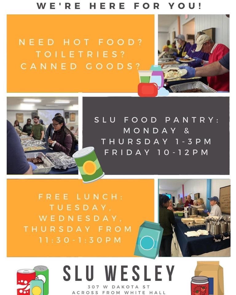 Thank you to <a href="/slu_wesley/">Souteastern Wesley</a> for running the food pantry during this time! Check out this post and caption from their instagram :“We’re here for you Southeastern! Stop by for food pantry good or a hot meal! Spread the word to any Lions you know need help! We’re all in this together!”