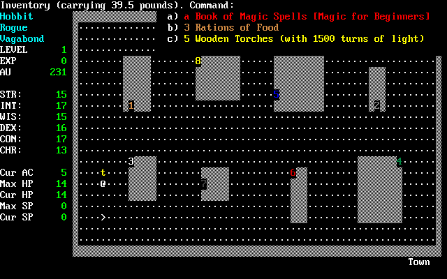 66. AngbandRoguelike fork del Moria original de 1980. Acabó adoptando su nombre final en 1994.Ambientado en el mundo de Tolkien (su nombre viene de la fortaleza de Melkor), ahora tiene interfaz con sprites además de ASCII (aunque a mí me gusta jugarlo en modo texto XD)