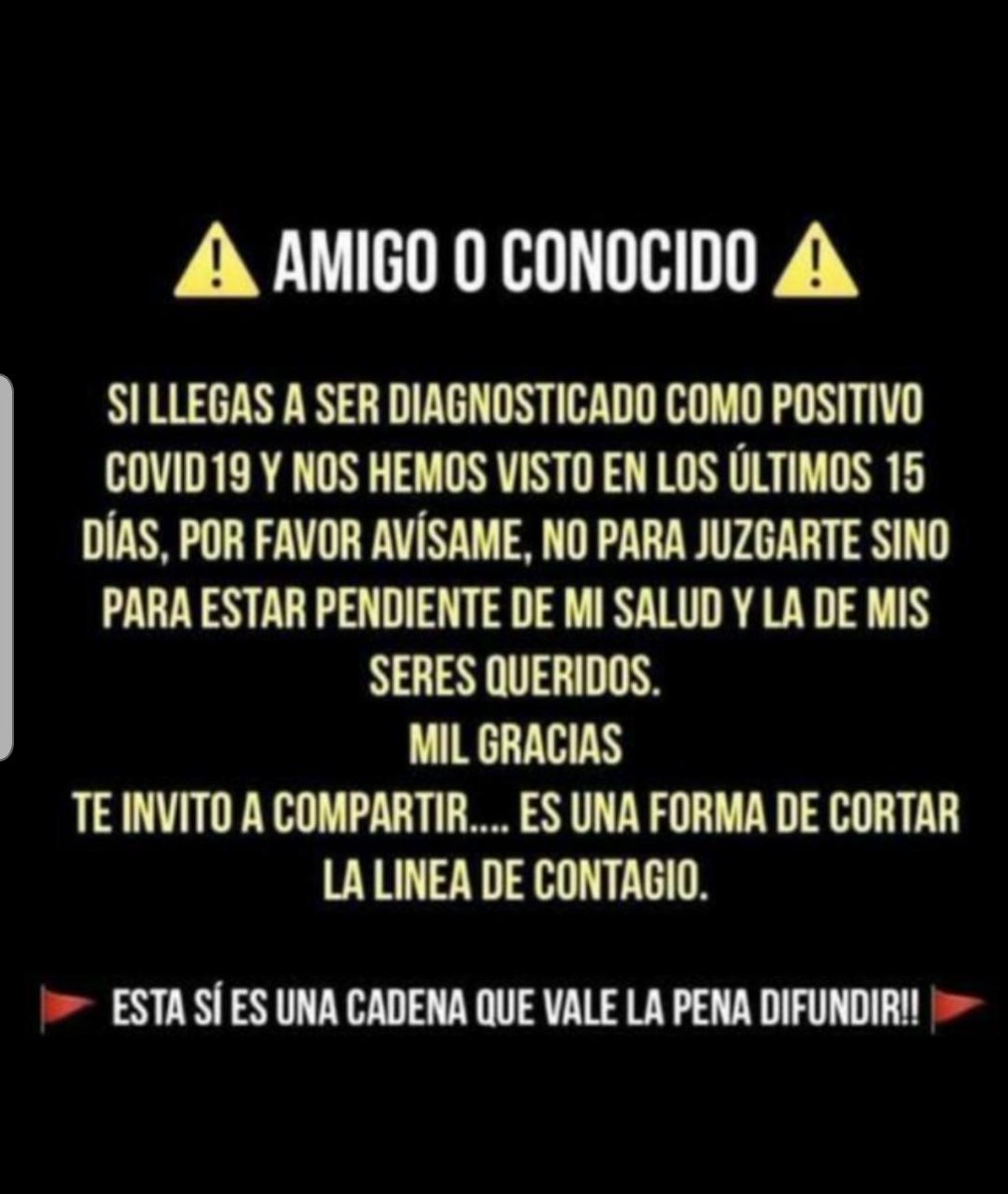 No es culpa de nadie infectarse. Pero si es culpa del infectado esconderlo. Es para cuidarnos nomas 🙏 fuerza a los enfermos. Cuidense y pronta recuperación en nombre de Dios.