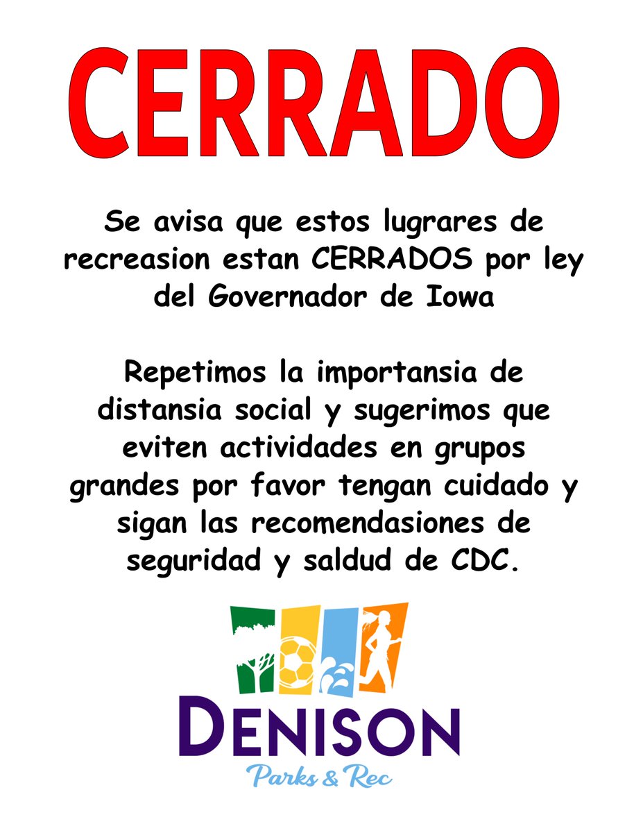 Denison,IA Parks & Rec tweet media