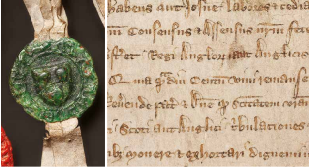 In the 17thC, while work was being done in the Castle, the official in charge of records took the Declaration to his home in Tyninghame where it remained until 1829 when it was returned to Edinburgh into the hands of the predecessor of the Keeper of the Records of Scotland (3/12)