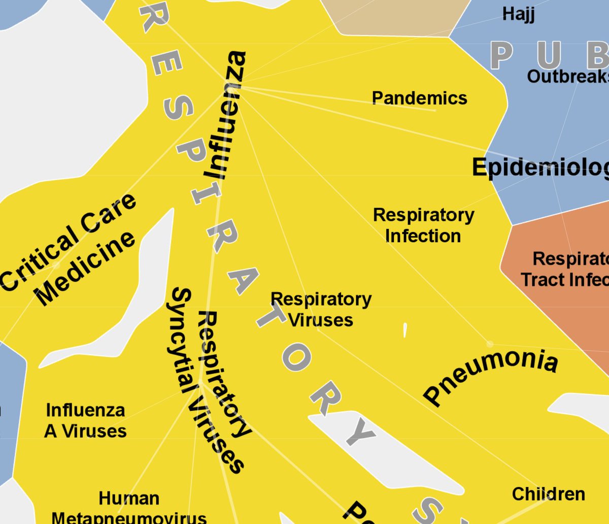 CICS_SDSU's tweet photo. Co-Director @AndreSkupin gives guided tour of #coronavirus research, driven by #visualization derived from 15k scientific papers: https://t.co/5xkko1i7aR
#Covid_19 #KnowledgeMapped #Gephi #StoryMaps #StoryTelling @ArcGISStoryMaps https://t.co/7y0znxLy49