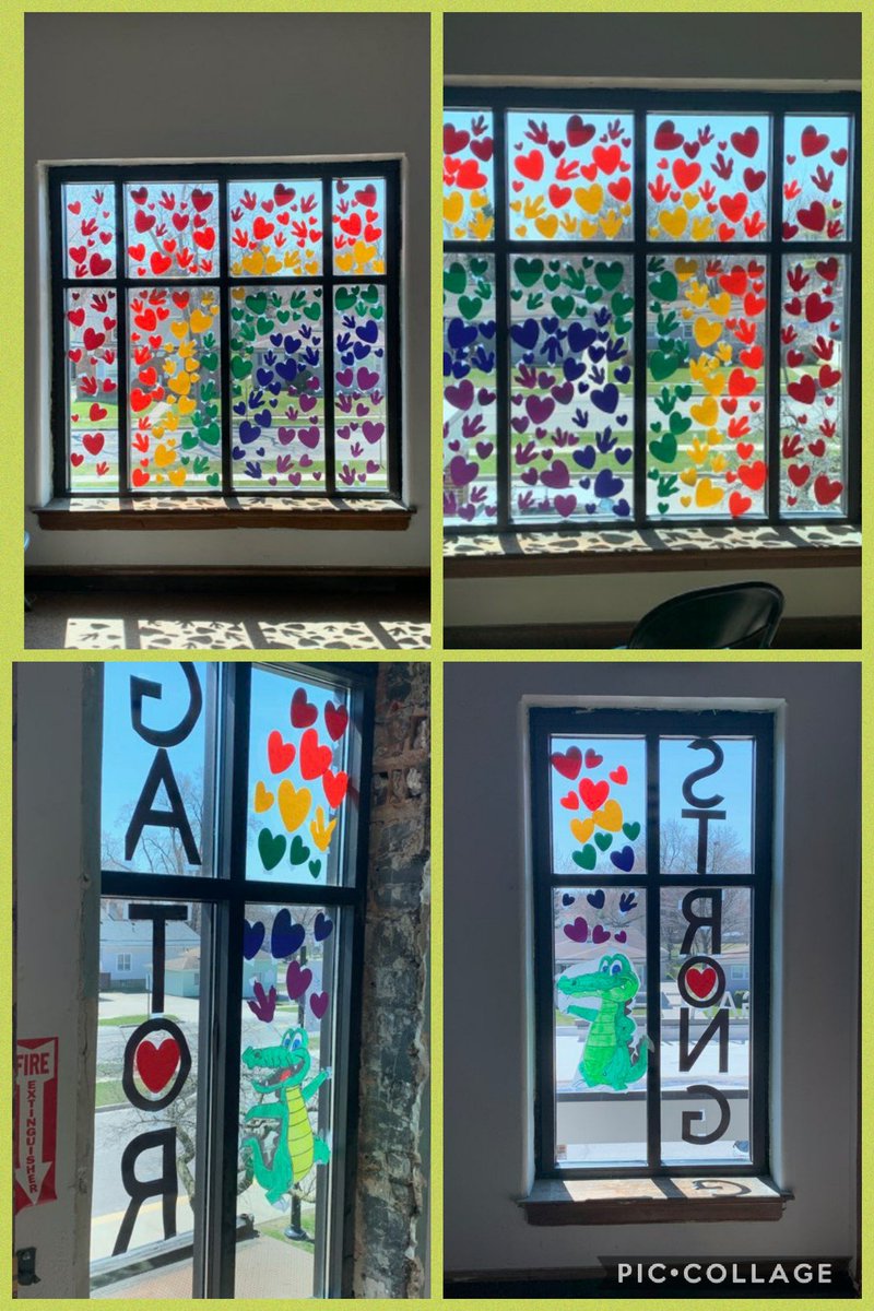 GarfieldLEADS's tweet photo. We are looking for the positivity during this unprecedented time.  Here is our "Rainbow over Michigan."  If you decorated your home with rainbows and hearts, please share below.  Remember, we are all in this together!  We are #GatorStrong! 💚🐊💚
#1phasd
#RainbowsOverMichigan https://t.co/NjiaPyWVBv