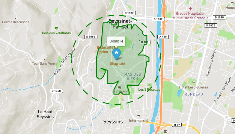 Carte du confinement. 1 Km a vol d'oiseau ou 1 km en prenant en compte, routes et chemins ? CovidRadius, l'application qui vous permet de savoir exactement où vous êtes et quelles limites ne pas dépasser ! skirandonneenordique.com/actus-outdoor/… #covidradius