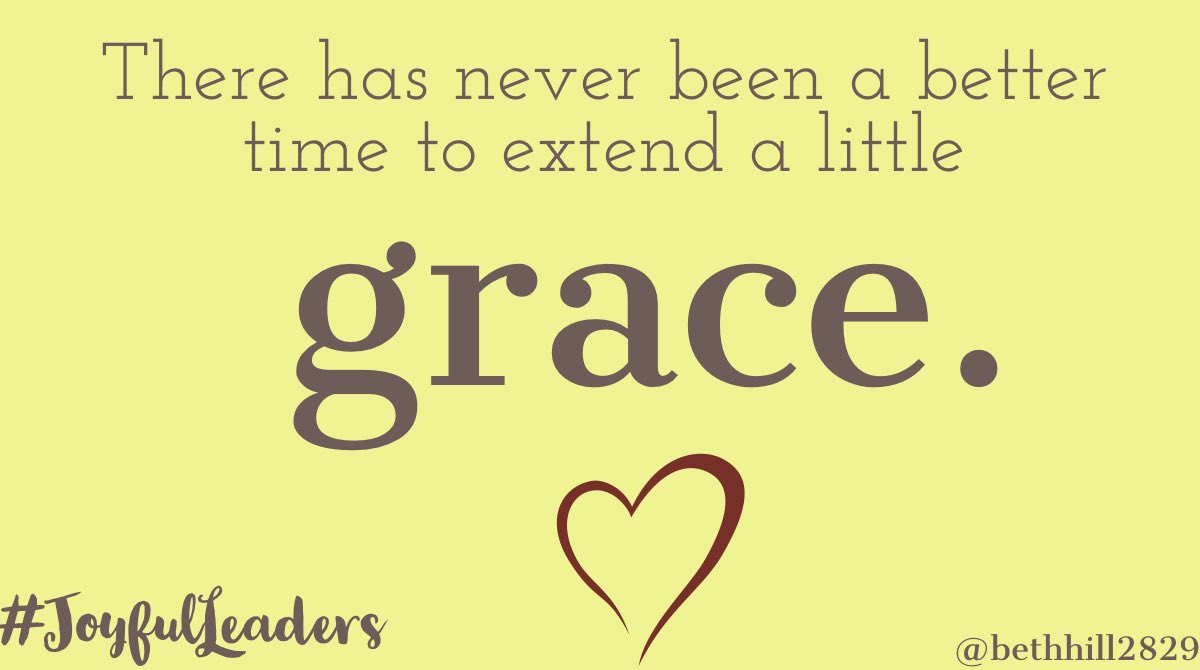 There has never been a better time to extend a little grace. ❤️ #JoyfulLeaders #CelebrateMonday