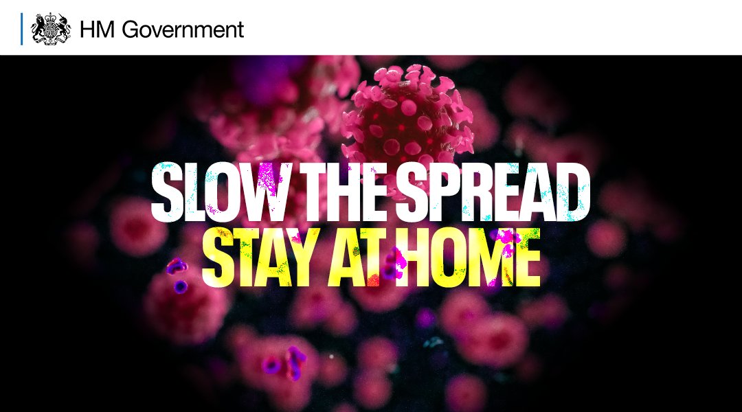 GOVUK's tweet image. Slow the spread, stay at home, protect the NHS, save lives.
#StayHomeSaveLives