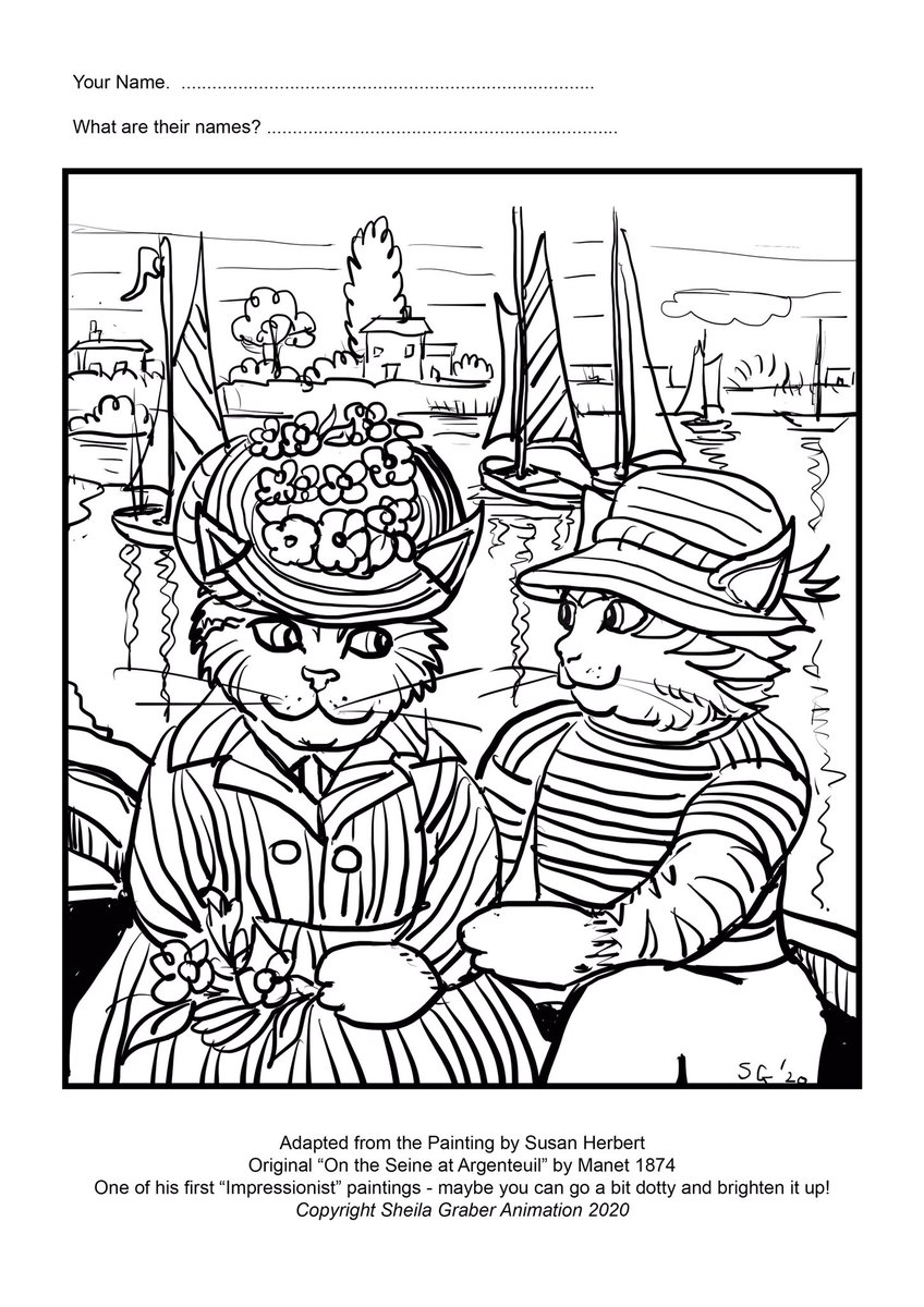 WillowsCats's tweet photo. Could you print off &amp; colour a MEOWsterpiece like this?

https://t.co/y5rMrg9oIm

Activity sheet #3 by @sheilagraber https://t.co/rt37V9Js14