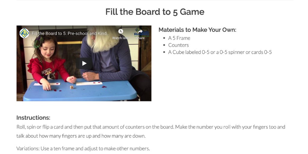 integrowmath's tweet photo. We've added more activity videos to our Community Resource Hub! Check out how to play Fill the Board to 5, Roll 6, and more. Check it out: https://t.co/JfwMavgIEx

#iteachmath #Homeschooling2020 #coronateaching #mtbos https://t.co/ps9BBuhEcy