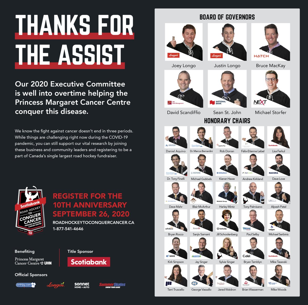 HATCHglobal's tweet photo. We’re thrilled to be a part of @RoadHockey's 10th Anniversary, taking place September 26.  It's an honour to stand beside other community and business leaders in the fight to Conquer Cancer in Our Lifetime. Thank you for your continued support! #GameOnCancer https://t.co/h7xwGOohXB