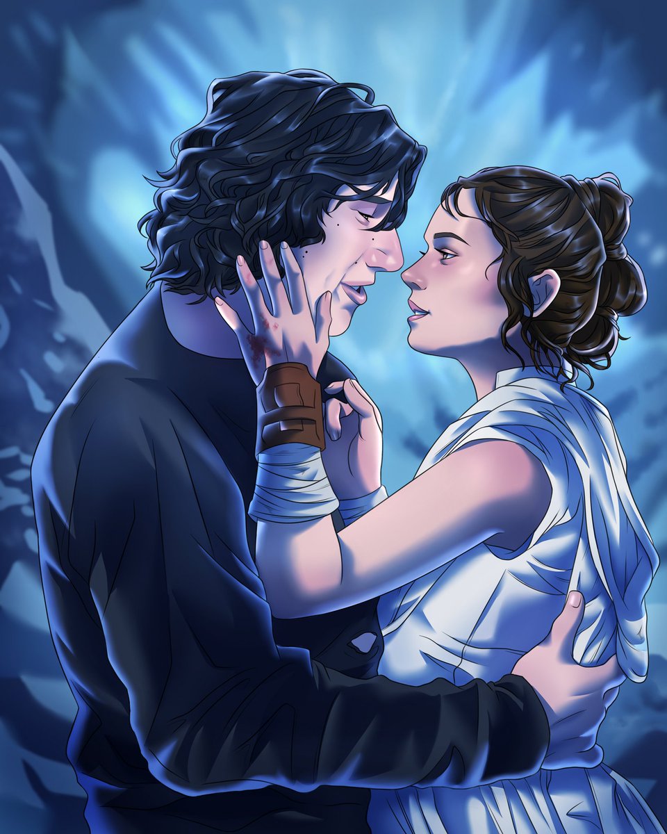 artcraawl's tweet photo. A commissioned #reylo piece 💙💙 Making this piece unsalted me after I saw Tros. I genuinely thought I'd be on a very long Reylo hiatus after that movie, but here I am. Back and ready to sin https://t.co/WefH3XtufJ
