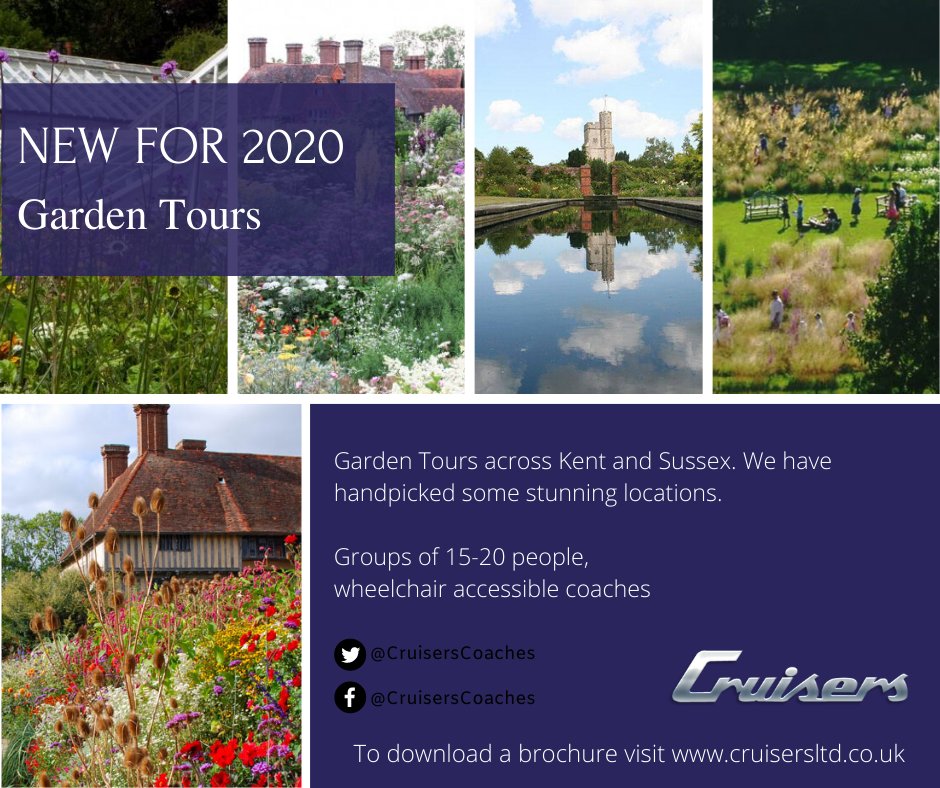 Don't Miss out Book Now, Dates are filling up!

To book call 01737 770036

To download our Garden Tours Brochures, Visit cruisersltd.co.uk/schools/

#daysout #accessibletravel #garden #tour #spring #summer