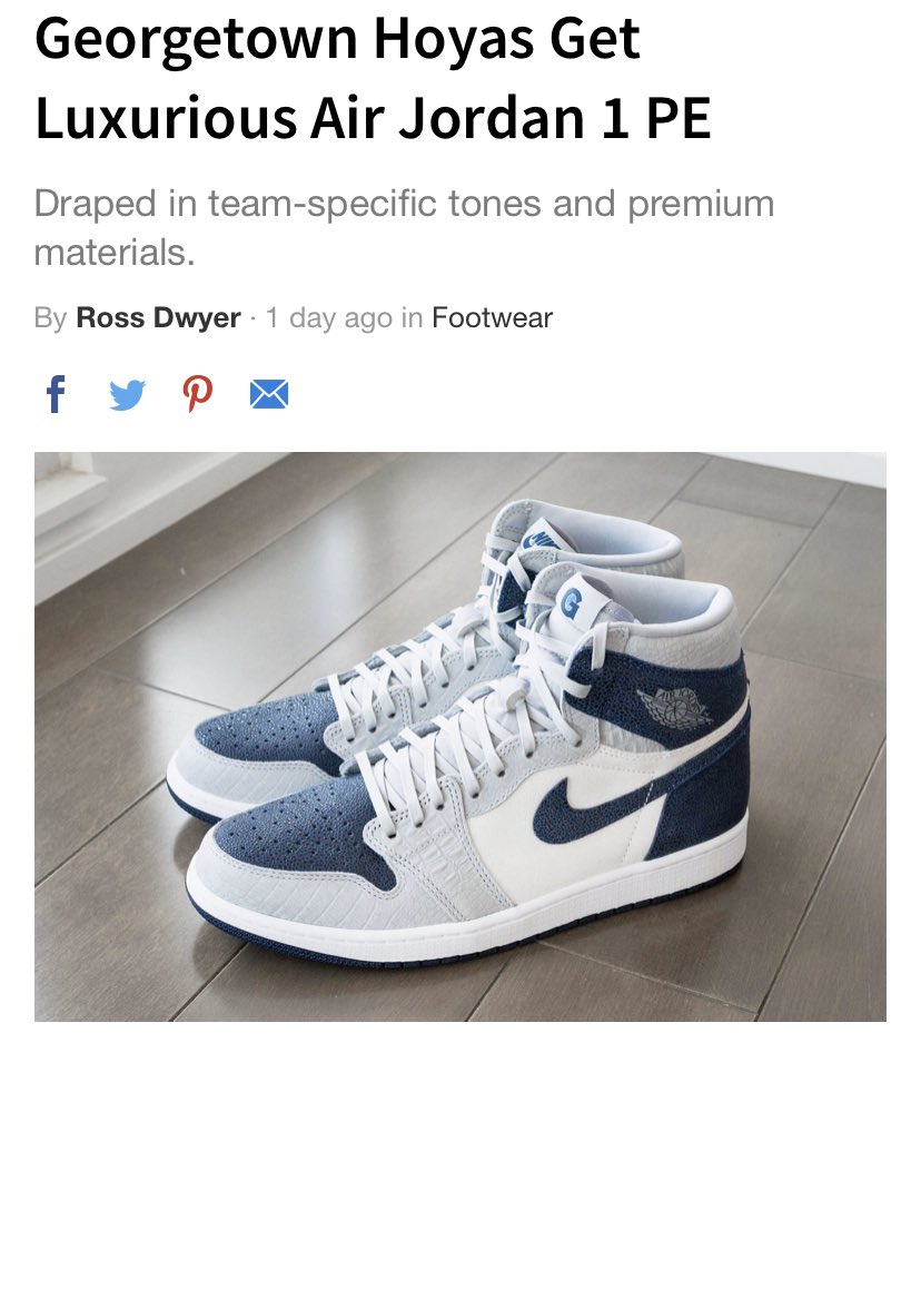 georgetown hoyas get luxurious air jordan 1 pe