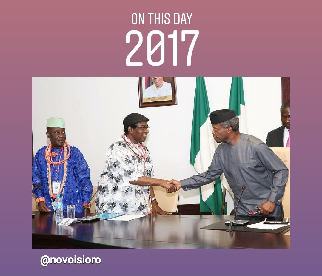 I was reminded by IG that 3 years today, I created this photo of <a href="/ProfOsinbajo/">Prof. Yemi Osinbajo</a> And all I'm reflecting on is how we no longer can have such handshakes or be this close &amp; free! Life is indeed a gift, that I hope everyone approach first with a sense of gratitude🙏🏽 #StaySafeNigeria