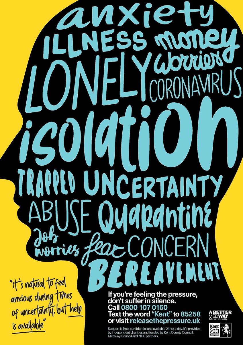 AshfordCouncil's tweet photo. Life can get really tough sometimes, but talking can help. Free mental health support is available 24 hours a day: More information available here: https://t.co/O8KibUBQlJ #ReleaseThePressure https://t.co/RANPry1qg3