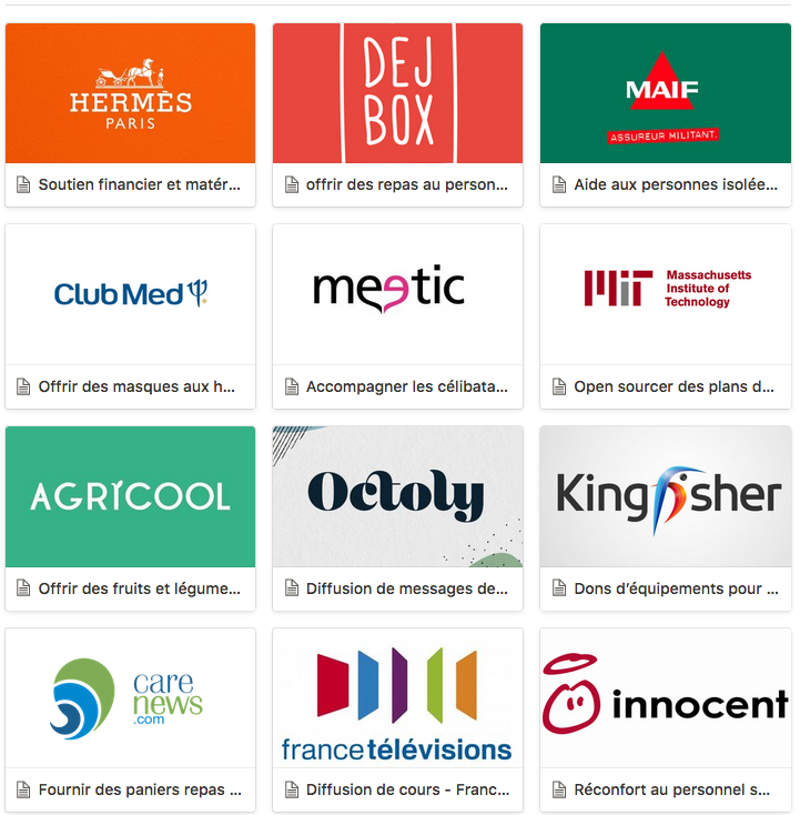 corynenicq's tweet image. Ce site créé par @uzful recense toutes les initiatives de marques qui touchent le marché français et qui ont suscité des retombées 
buff.ly/2JCtJMA 

🙏 @LADN_EU  @NetangeMylene 

#marques #SolidariteCOVID19