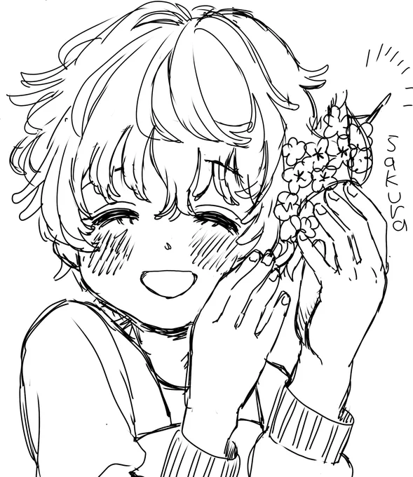 お題であさちゃん(うちのこ)いただいたので描いてる☺️ 
