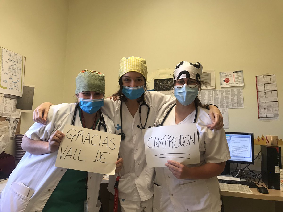 ivetteabascal's tweet photo. Gràcies a l’Associació de Dones de la Vall de Camprodon per els casquets que ja ens hem posat avui a Medicina Interna #TruetasomTOTS #valldecamprodon #COVID2019 #solidaritatCOVID19 https://t.co/qwN7jzgLP1