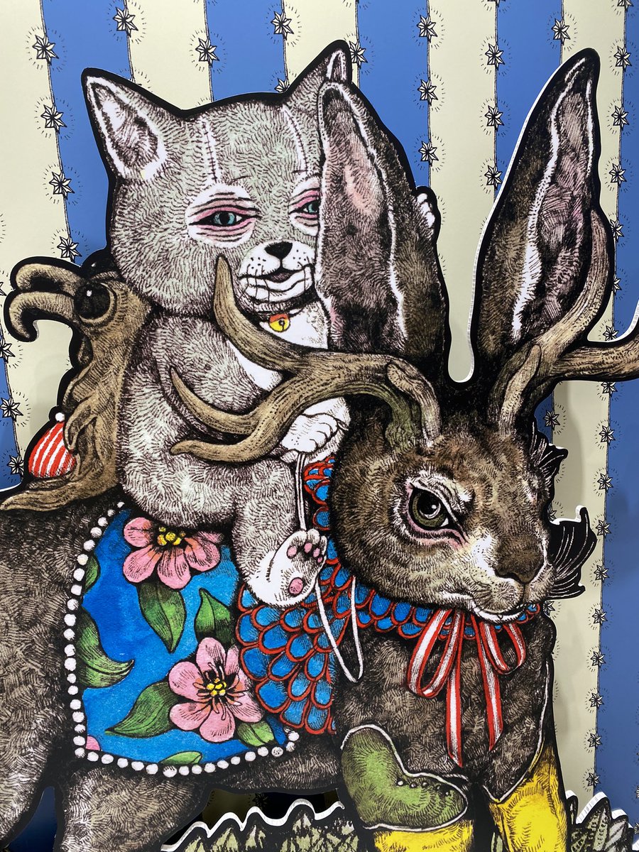 ヒグチユウコ❣️GUCCI 限定 　　　　　　　　　ミケーレ⭐️スカーフ 伊勢丹新宿一階ステージにてGUCCIのポップアップショップが明日最終日