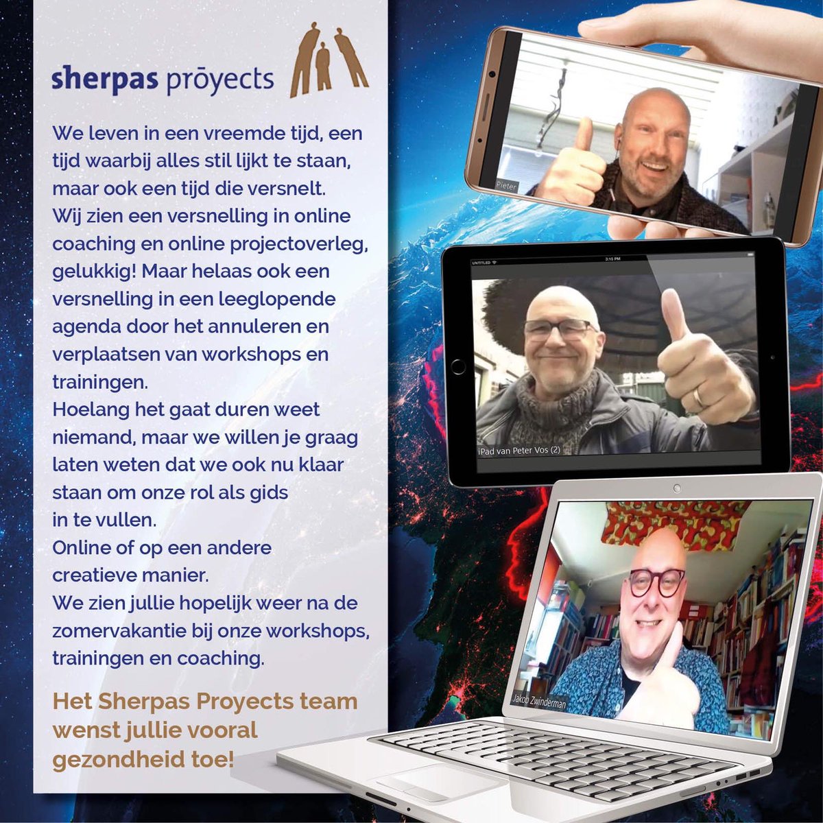 Blijf gezond, geef aandacht aan je omgeving en tot snel.