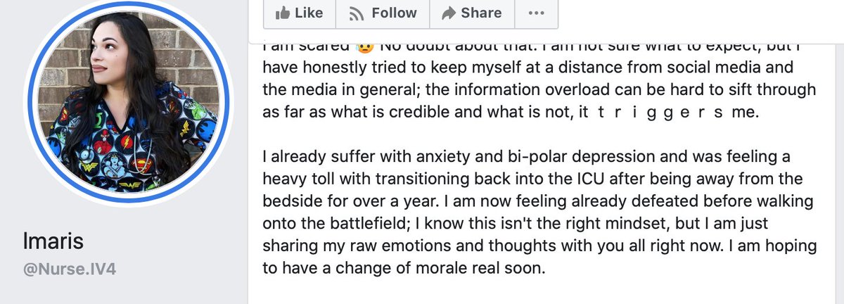 Hi  @BernieSanders your girl wrote days before her histrionic video that she had anxiety and bi-polar depression, hadn't been working in the hospital for over a year and didn't know if she was ready to return. Maybe vet these people? Just a thought.  https://twitter.com/SenSanders/status/1246870982436048899