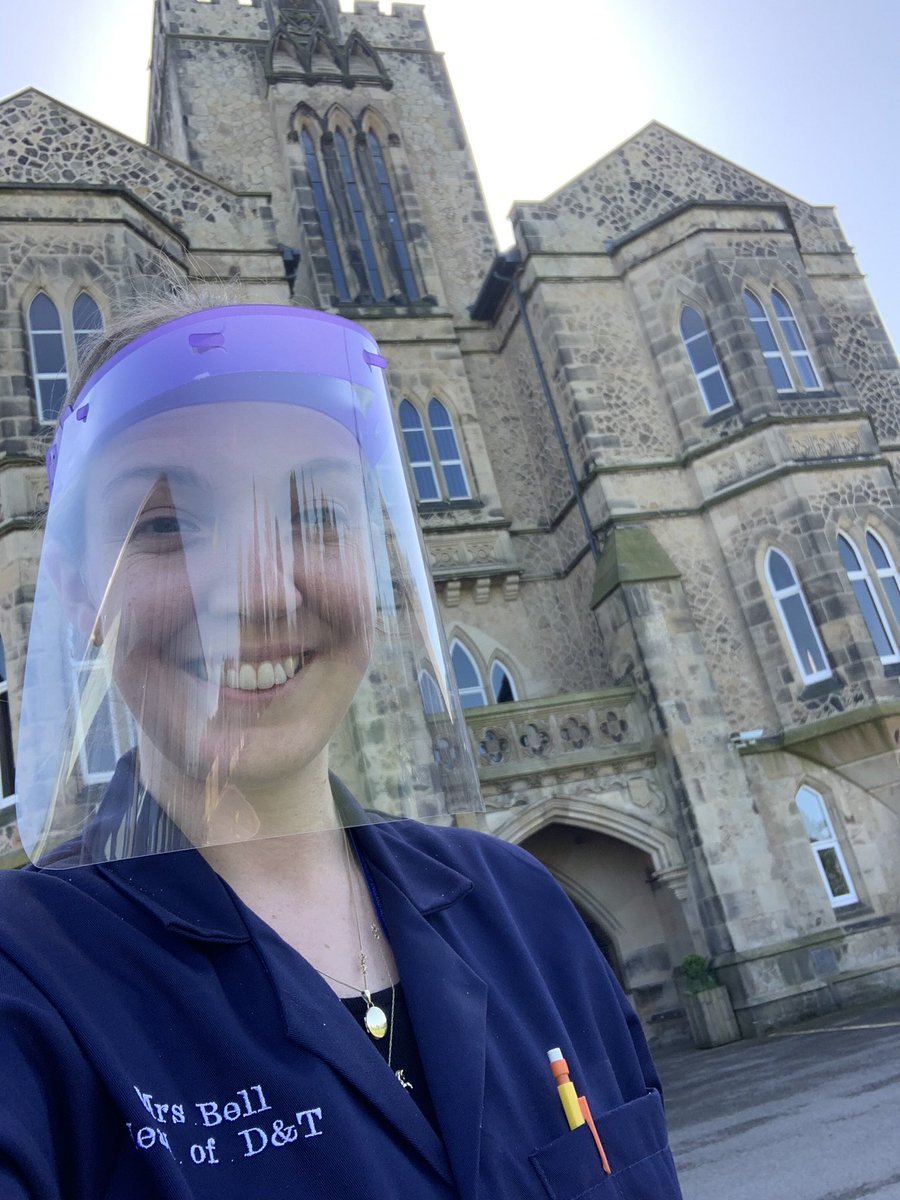 RipleyDandT's tweet photo. The first prototype has been made!! Thank you to Towers &amp; Gornall for donating 100 A4 acetate sheets. #COVID19 #ProtectNHSWorkers @ripleystthomas @UHMBT https://t.co/YEenSQeoBE