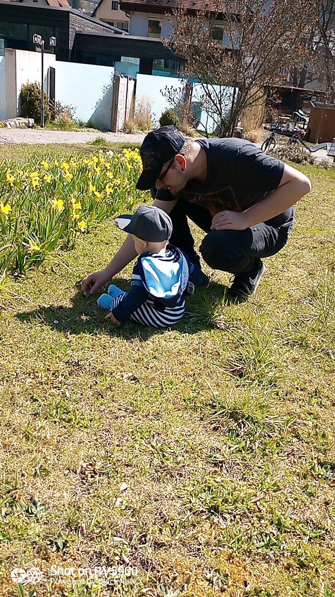 Was für ein mega tolles Wetter 🥰 wir waren eben mit Fynniboy etwas im Park und er hatte das erste mal nun Kontakt mit der Wiese im Park ❤️💙 habt einen schönen Wochenstart 😁🥰