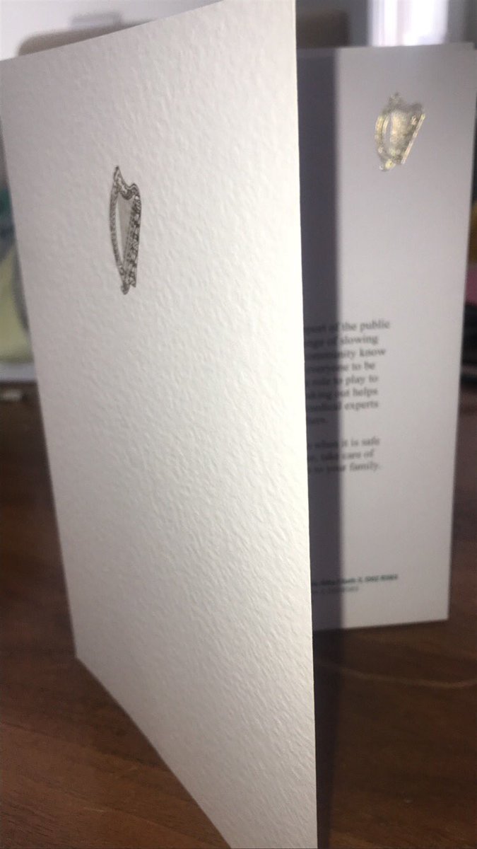 bbrod's tweet photo. This really raised my spirts today while in self isolation when I received such a nice card from the Taoiseach, Leo Varadkar.

It’s so nice to see him recognising the CF community and how much we understand the importance during these difficult times. 

Thank you Leo! 💜 https://t.co/x0l42jEh5b