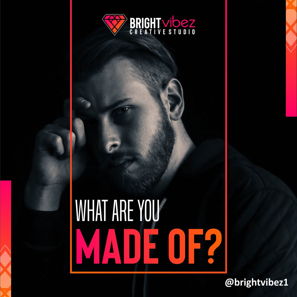 brightvibez1's tweet photo. What are you made of?
#logodesigner #graphicdesigner #joscity #jtownartist #brightvibez1 #passionatecreativity #beautifulthinking #brightvibezcreative #beautifulthings #petersgraphics #peterake #creativity #branding https://t.co/YEvL1023f8